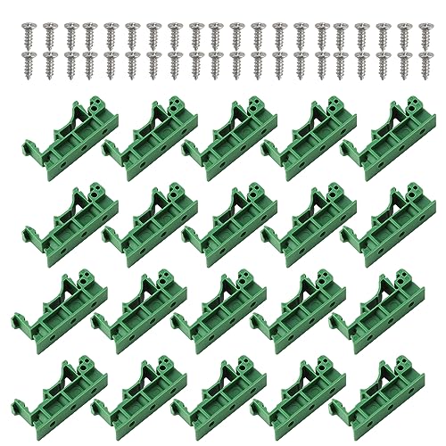 20 Piezas (10 Juegos) Adaptador de Riel DIN C45 Soporte con 40 Tornillos, PCB DIN C45, Módulo de Interfaz de Montaje en Carril DIN Para Sujeción Para Carril DIN de 35mm