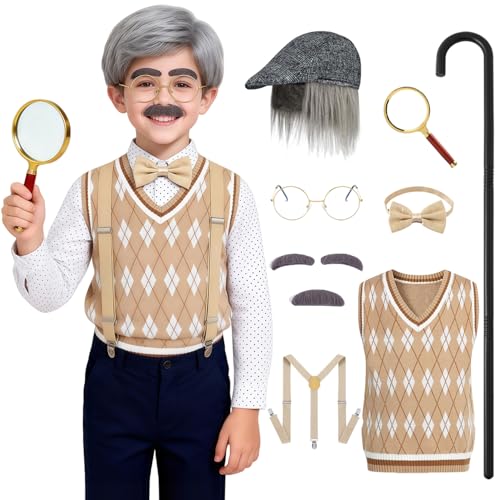 Disfraz de Abuelo para Niños 3-10 años miniatura 1