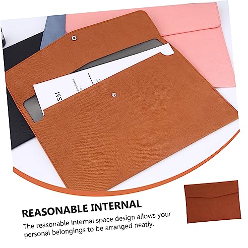 jojofuny Pu Leather File Bag Business Portfolio Office Bag for Women Men Document Holder4