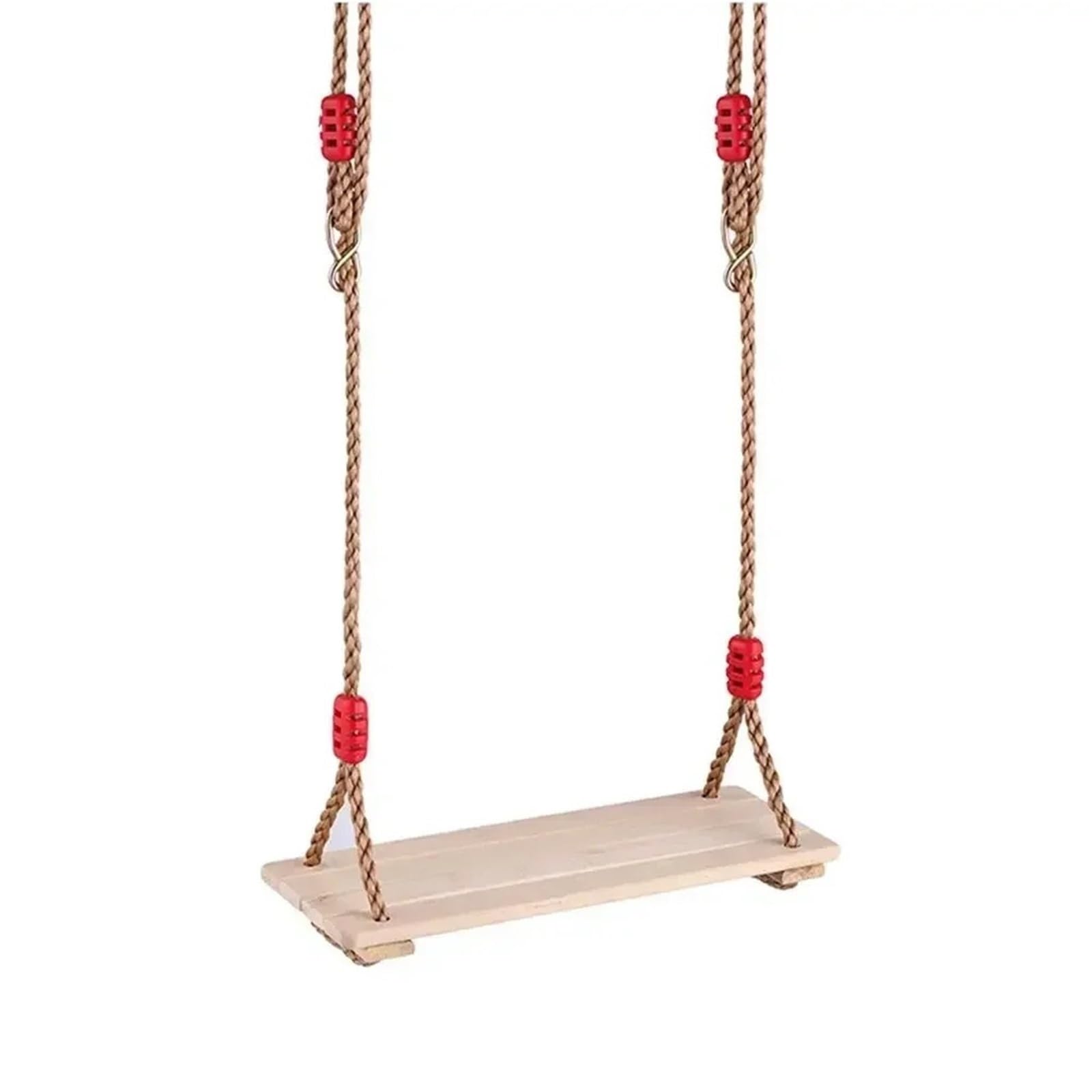 Wooden Swing Bench Pastoral Style Wooden Board Swing With Length Adjustable Rope For Indoor Outdoor Home Garden Backyard Fun Activity(Size A)