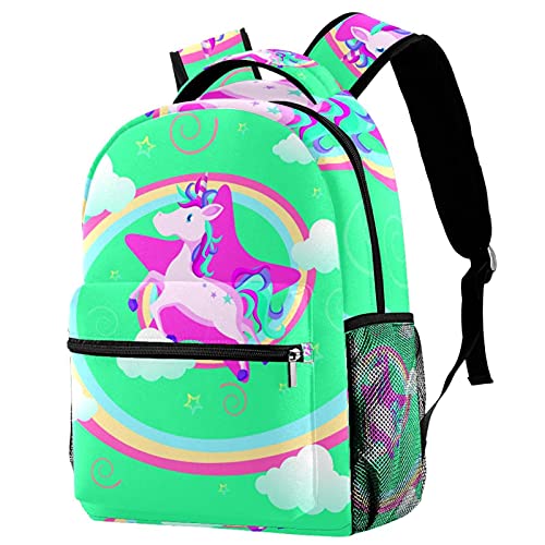 Sac à dos de voyage licorne pour garçons et filles avec porte-bouteille intégré