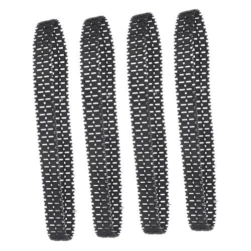 MUSISALY Rubber Tank Tracks DIY Kit 4pcs Replacement Tracks Tank Wheels for Rc Robot Building