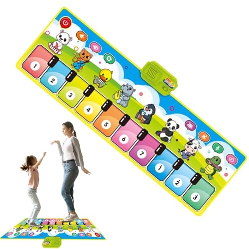 Tapete Para Piano De Piso - Tapete De Baile Electrónico Para Niños | Juguete Musical De Aprendizaje Temprano | Múltiples Modos De Instrumentos, Alfombra De Juego Táctil Con Teclado Para Niños Pequeños