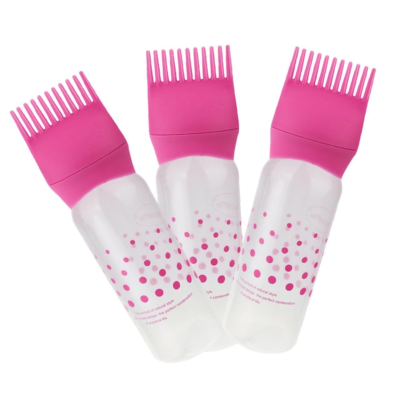 FRCOLOR Root Comb Applicator Bottles Comb Bottle for Hair Coloring Dyeing Oiling Styling