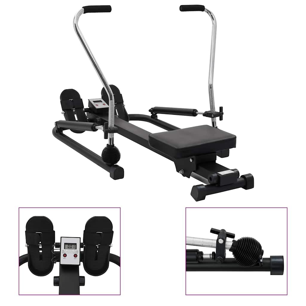 Wioślarz, opór hydrauliczny, trening całego ciała, wyświetlacz LCD