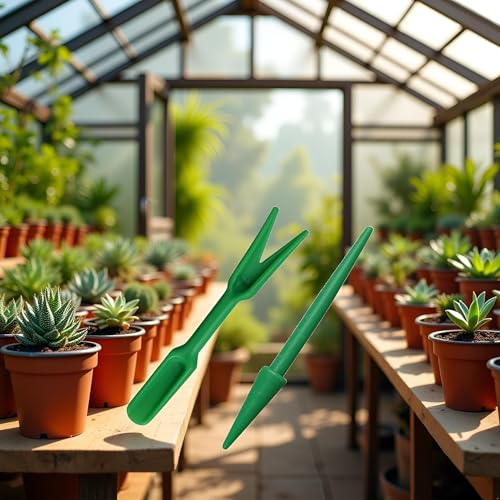Juego de 2 Mini Herramientas de Jardín Verdes para Trasplante miniatura 4