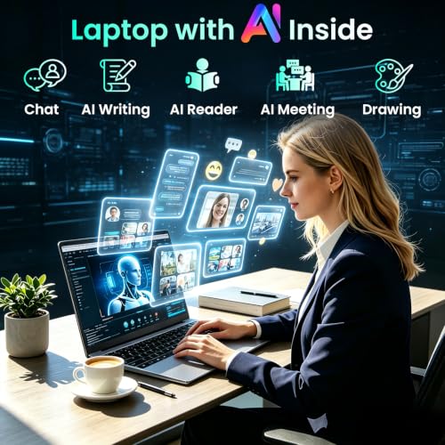 Image of 15.6 inch Student Laptop with AI Assistant Included, 1 Year Office 365