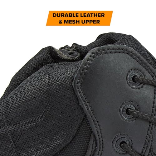 Image of Magnum Stealth Force Waterproof Tactical Boots for Men, Military Combat Boots Men, Black Work Boots with Side Zipper - Back, Extra Wide