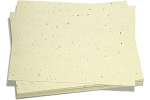 Green Field Craft Seed Paper - (10 Pieces) Wildflower Plantable Sheets for...