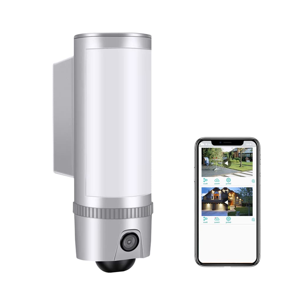 FREECAM Ptz Security Camera Outdoor with Light, Floodlight Security Camera with Motion-activated,2K,Built-in 32G Storage,Color Night Vision,AI Human Detection, Siren Alarm,Waterproof,Two-Way Talk