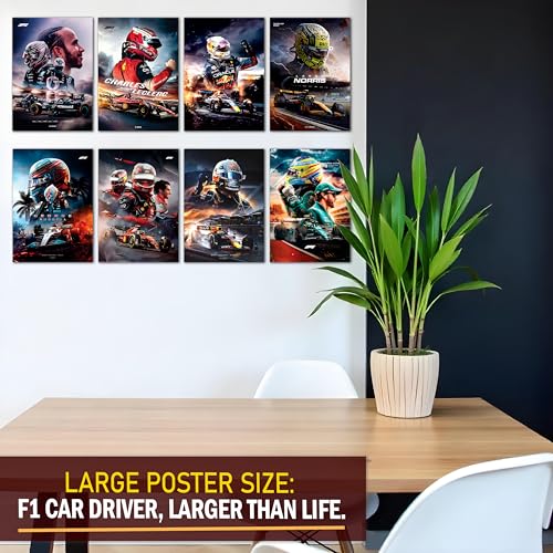 Image of F1 Racing design2 Wall Posters 8x12 inch (A4 Size) Included Self Adhesive on Back Wall Decor Posters Wall Art For Bedroom, Living room, Office, Dining Room