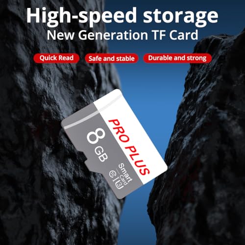 2 Pack Memory Card 8GB with Adapter, High Speed TF Card, UHS-I C10 A1 Memory TF Card for Tablet/Mobile Phone/Camera/Car Audio/Game Console (TF183 White Gray 8GB) - Thumbnail 6