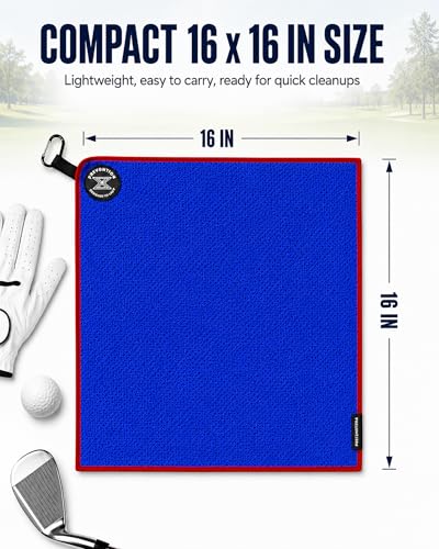 Frevontica Magnetic Golf Towel 16"x16" Waffle Microfiber with Magnet & Clip - image 7