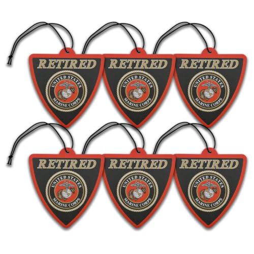 Image of Elektroplate Retired US Marine Corps Car Air Freshener 6-Pack