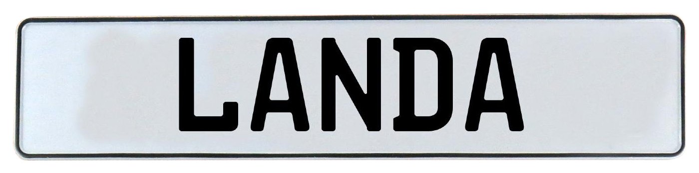 Vintage Parts 677276 Wall Art (Landa White Stamped Aluminum Street Sign Mancave)