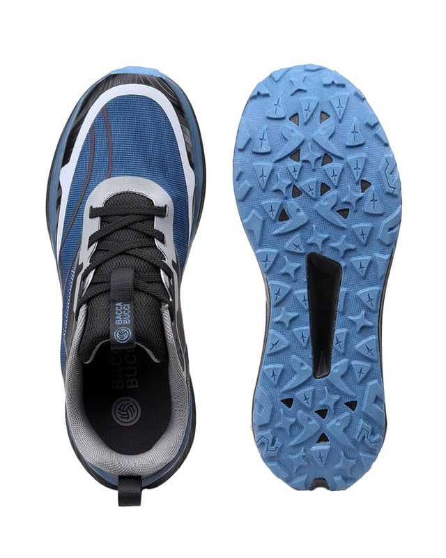 Image of Bacca Bucci HYPERCORE Men's Running /Walking Shoes | Breathable Mesh Upper with Reinforced Overlays | Thick Cushioned Midsole | Rugged Lug Grip Outsole | Lace-Up Sports Sneakers