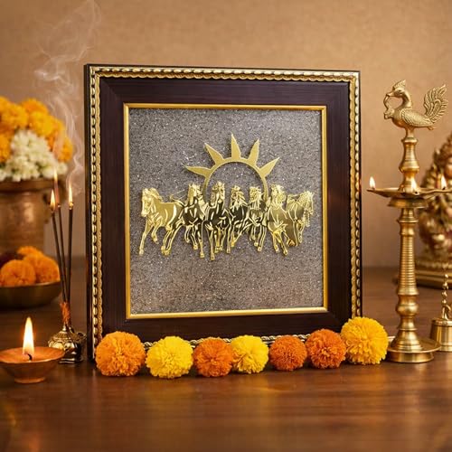 urugra 7 Running Horses on Raw Pyrite Frame by tinydabba