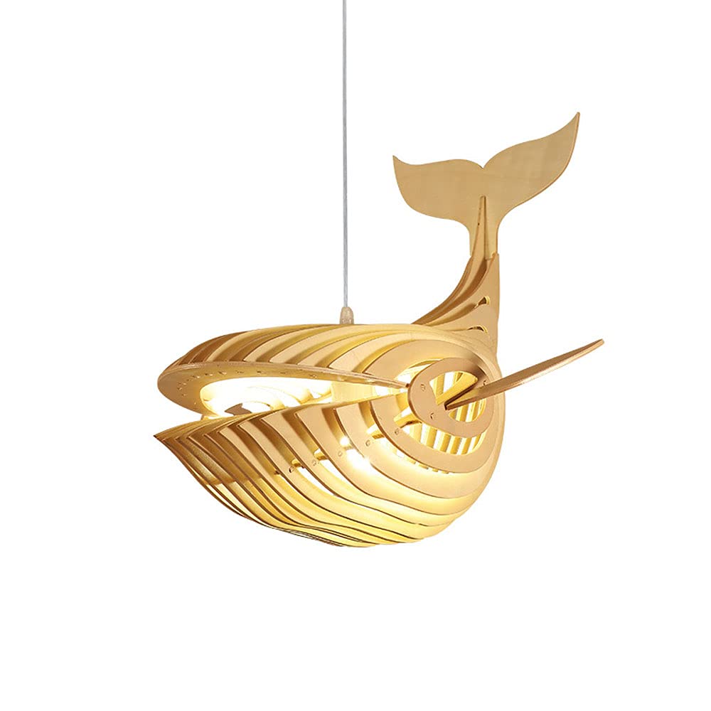 Suspension en bois artisanale grande lampe tressée beige 60 cm