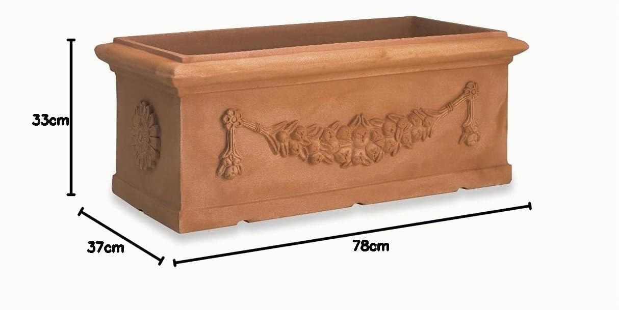 ELBI Cassetta Resina Festonata 80 cm. Anticato -