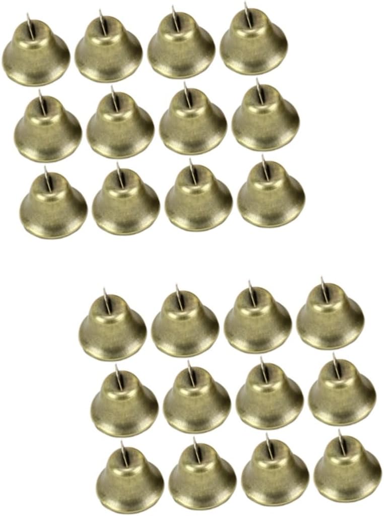 TEHAUX 40pcs Bells for Crafts DIY Wind Chime Christmas Decor Party Bell Accessory