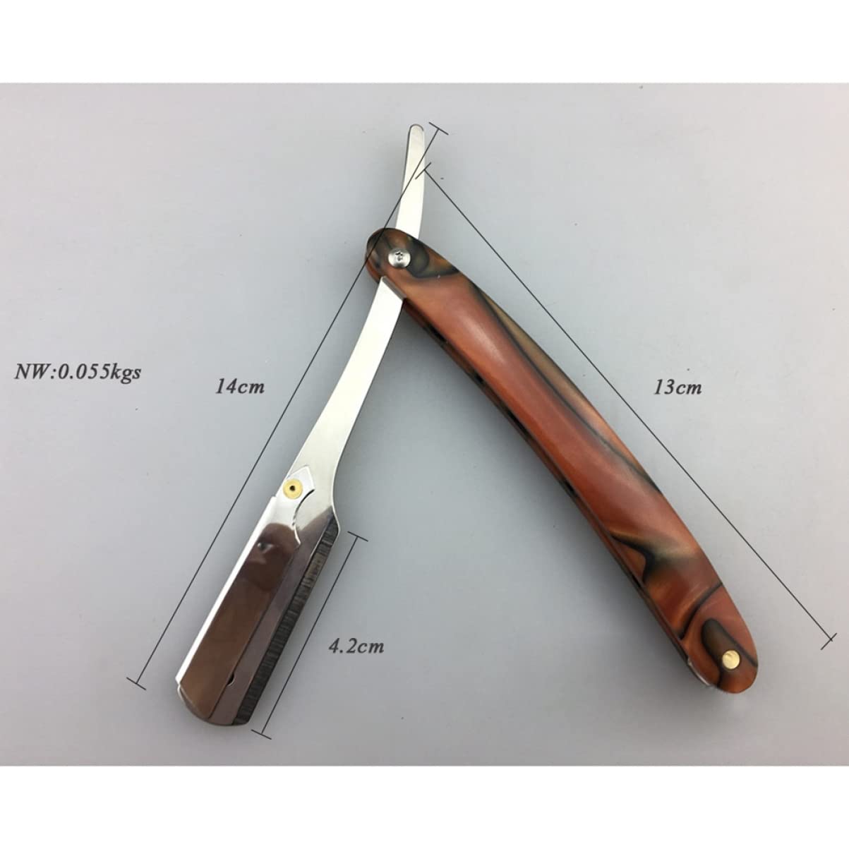 Healeved Barber Razor Holder for Men Metal Shaving Tool Manual Razor for Men to Use for Home Travel