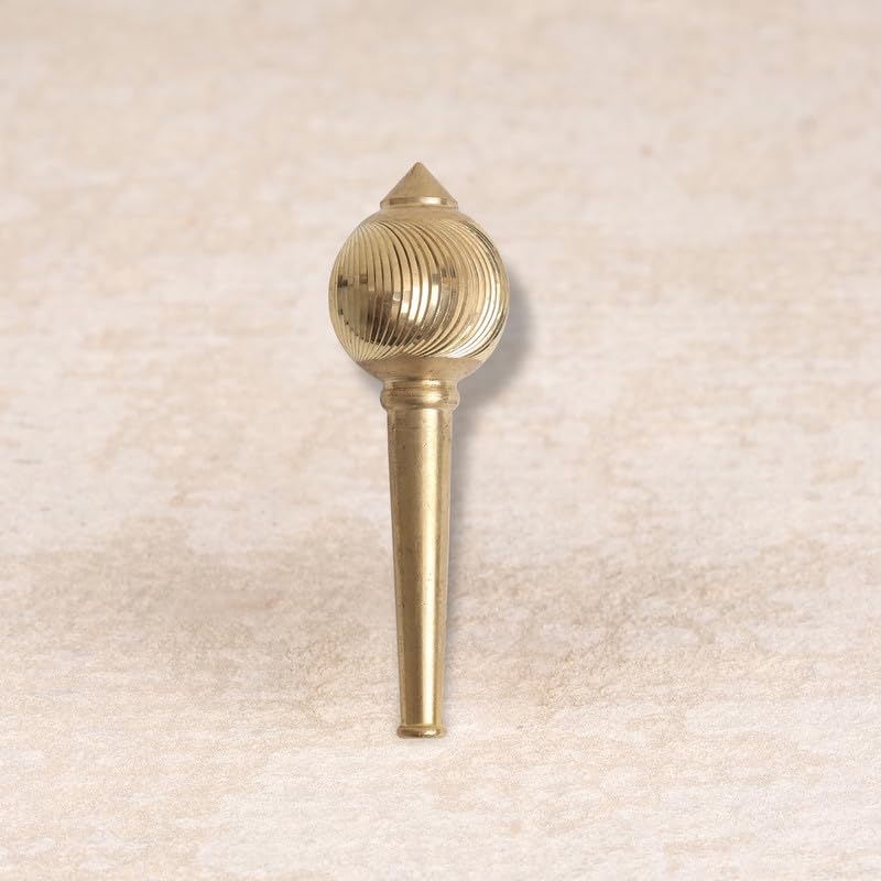 Pure Brass Hanuman ji ki Gada | Brass Hanuman Gada Idol for Mandir/Temple | Jai Shree ram Hanuman ji ki gada for Pooja, Positive Vibes (Size : 7.6cm | Weight : 75gm)