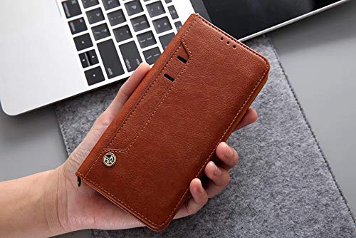 Image of ClickCase for Realme Narzo 20 pro Flipper Series Leather Wallet Flip Case Kick Stand with Magnetic Closure Flip Cover for Realme Narzo 20 pro (Brown)
