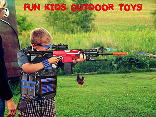 Toy Gun Automatic Machine Gun, 3 Modes Toy Foam Blasters With Tactical Vest Bipod 2 Clips And 150 Darts, Electric Toy Sniper Rifle For Adults Boys 8-12 Gifts For Birthday Xmas #TOP1
