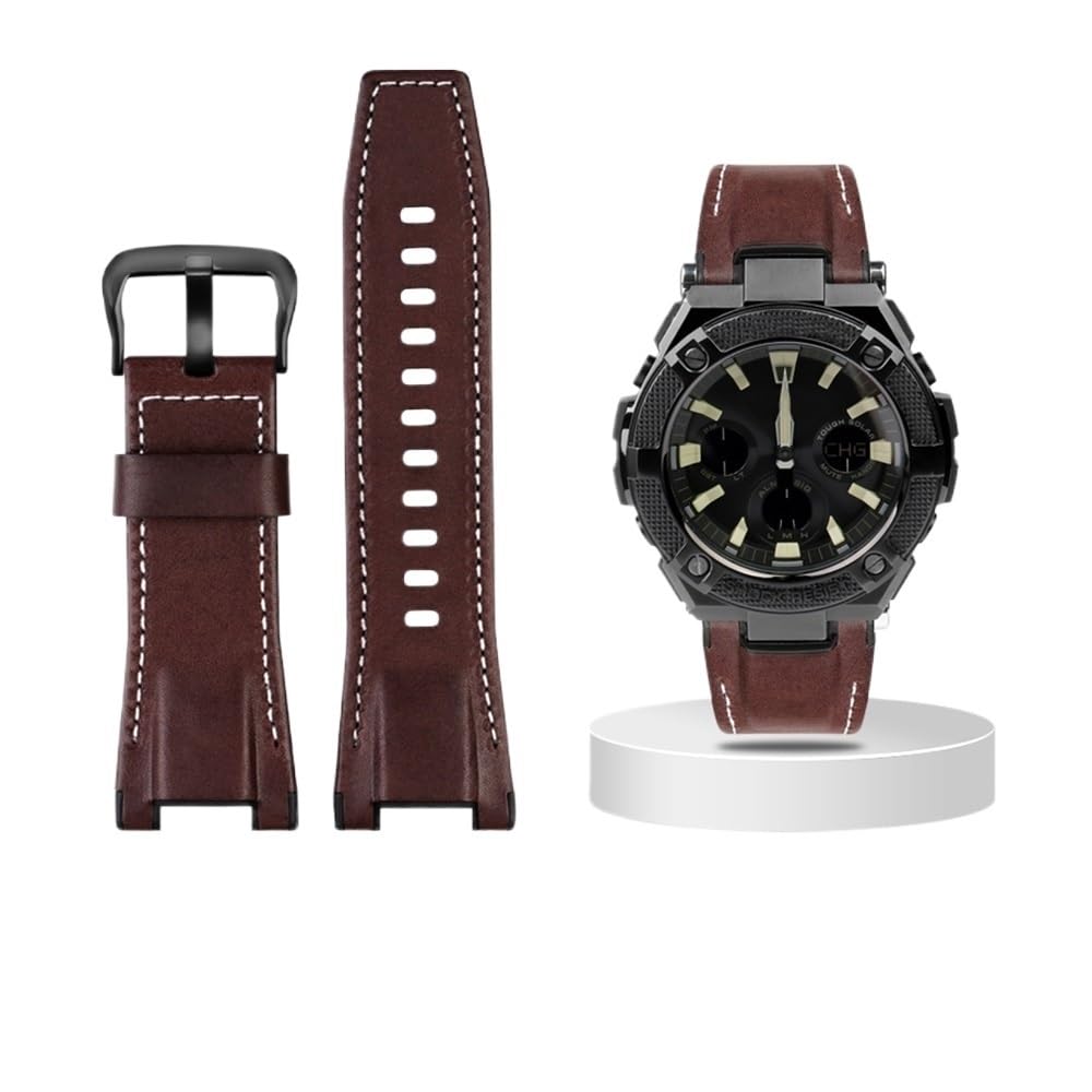 Bracelet de montre en cuir et toile adapté for Casio G-SHOCK GST-B100 S130 W300GL 400G W330 GST-W120L s120 W130L série S100, accessoire de montre