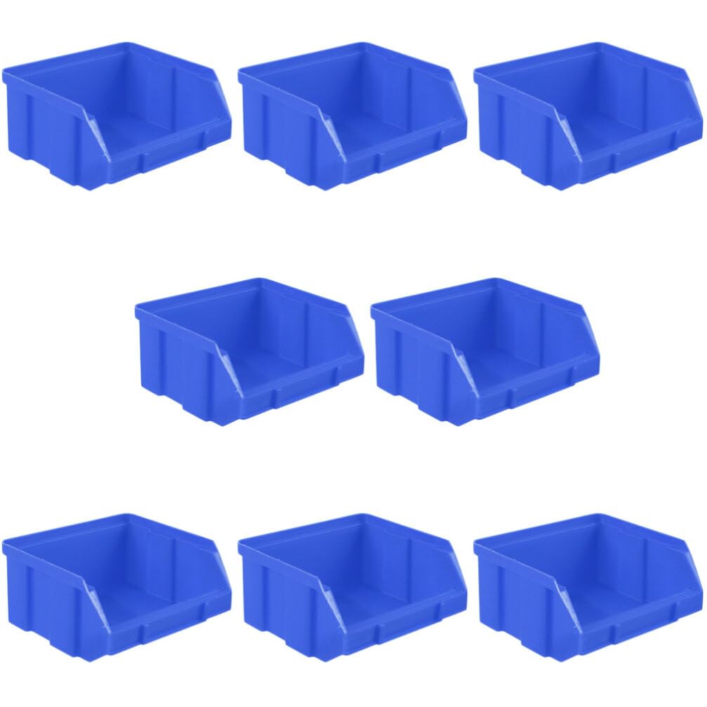 NUOBESTY 8pcs tool organizer element garage organizers and storage office parts box storage rack Material box storage box small parts stackable bins craft storage plastic box