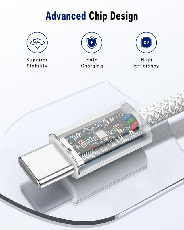 Image of 20W PD Fast Charger Adapter with Type C to C Data Cable Compatible with iPhone 17 /17Pro /17Pro Max /16 /16 Plus /16 Pro /16 Pro Max, 15 /15 Plus /15 Pro /15 Pro Max & Other C Type Devices [BIS Certified]