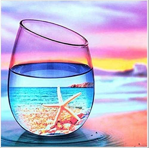 Point de Croix Kit de Broderie à Offrir Dessin Étoile de Mer en Verre