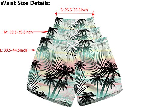 Honeystore Women's Casual Swim Trunks Quick Dry Print Boardshort Beach Shorts3