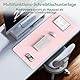 TECKNET Schreibtischunterlage, 80 x 40cm Große Tischschutzpolster, wasserdichte Laptop Desk Mat,PU Leder Tischunterlage, Abwischbar Doppelseitige Schreibunterlage für Büro/Zuhause (Rosa/Hellgrün)