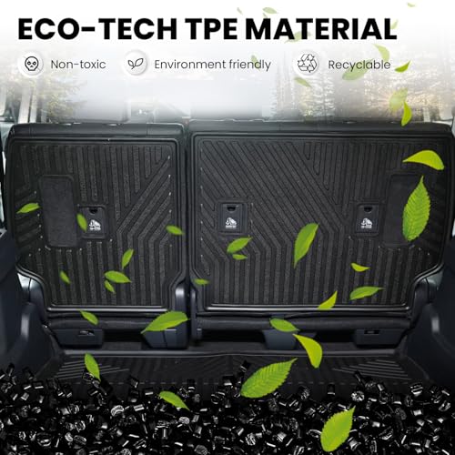 Image of LASFIT Cargo Mat for Toyota 4Runner 2025-2026 (Only Fit 5-Seats & Gas) | All Weather Custom Fit Anti-Slip Pet Friendly Easy Clean TPE Trunk & Backrest Mats for 6th Gen 4Runner, Black