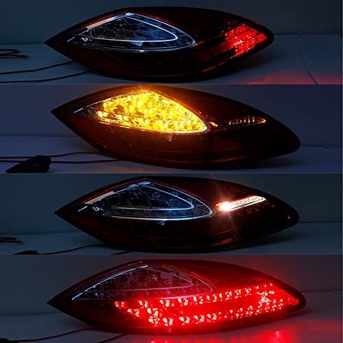 For Porsche Panamera 2010 2011 2012 2013, Car Led Rear Tail Light Brake Driving Lamp Warning Turn Signal 97063141605 97063141604 #TOP4