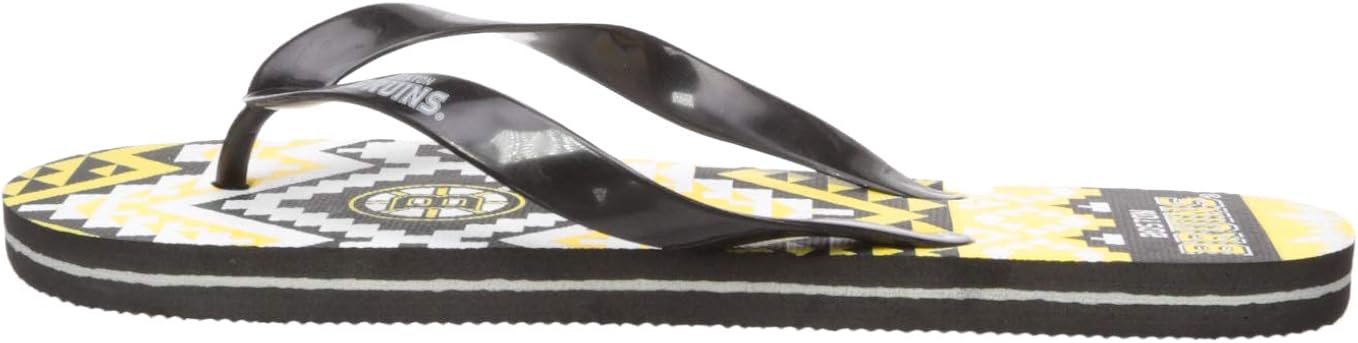 FOCO NHL Boston Bruins Women's Aztec Flip Flop : Sports & Outdoors
