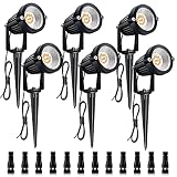 Mutois 7W Low Voltage LED Landscape Lights with Connectors Outdoor 12V Super Warm White (900LM) Wate