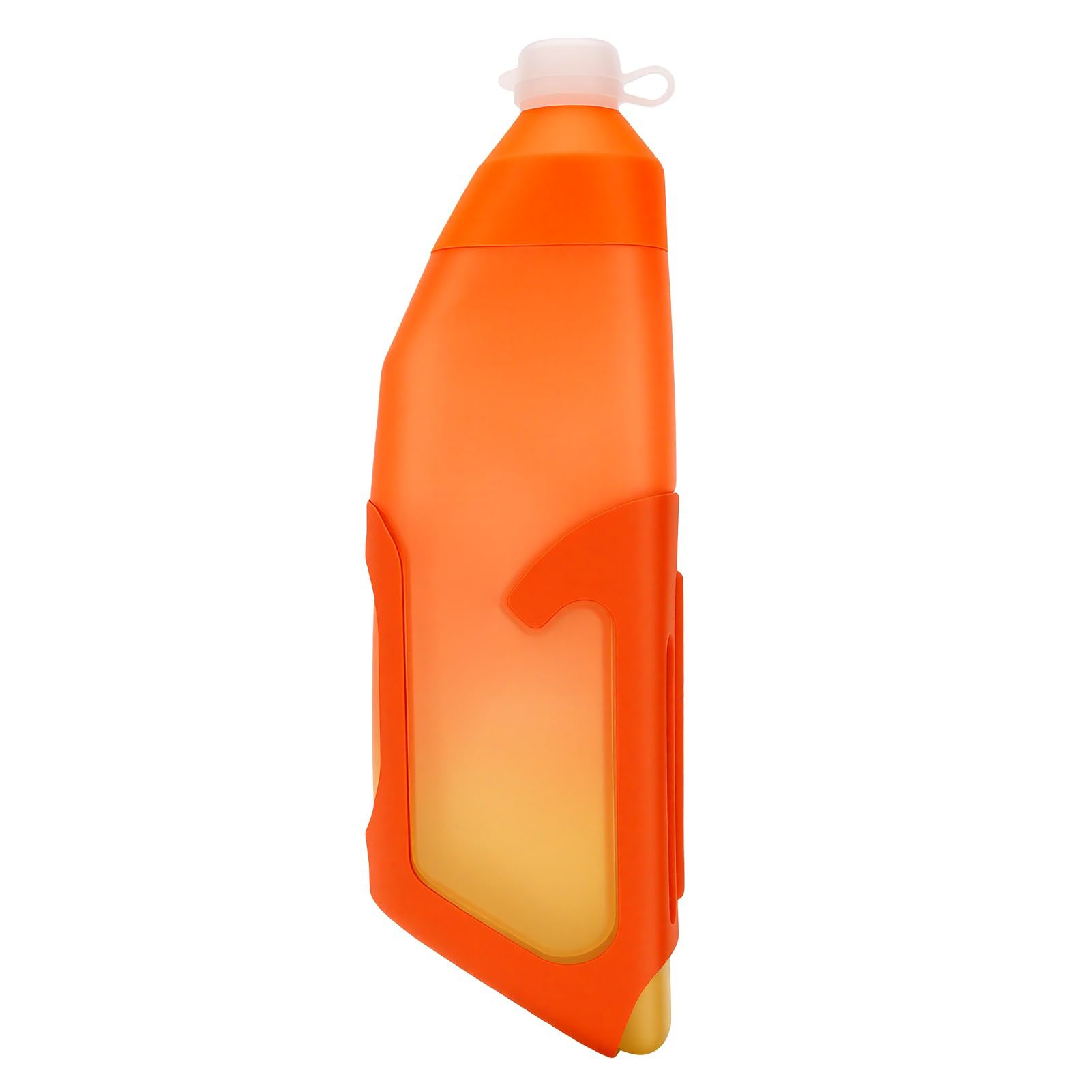 Set Supporto Borraccia Aerodinamico, Portaborraccia per Ciclismo, 680 Ml | Gabbia Leggera in Fibra di Carbonio, Beccuccio in Silicone Alimentare, Borraccia Comprimibile e Presa su Terreni Sconnessi