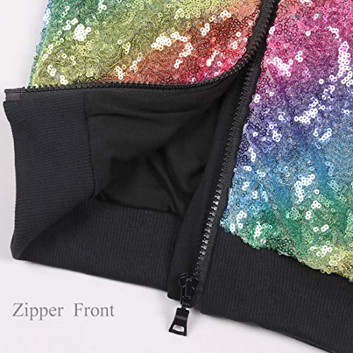 Image of Cilucu Kids Jackets Girls Boys Sequin Zipper Coat Jacket for Toddler Birthday Christmas Clothes