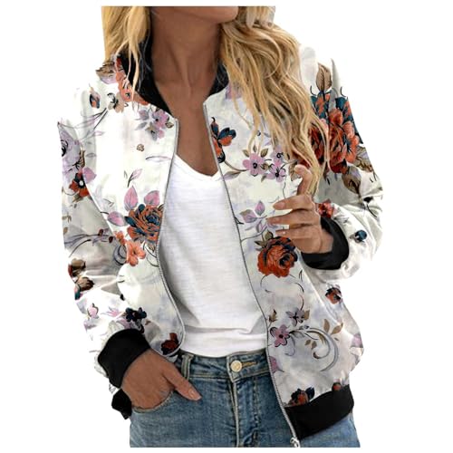 Chaqueta bomber para mujer cazadora de piloto ligera con cremallera frontal color negro talla M