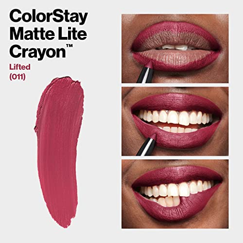 Revlon Colorstay Matte Lite Crayon Lipstick With Built-In Sharpener, Smudgeproof, Water-Resistant Non-Drying Lipcolor #TOP4