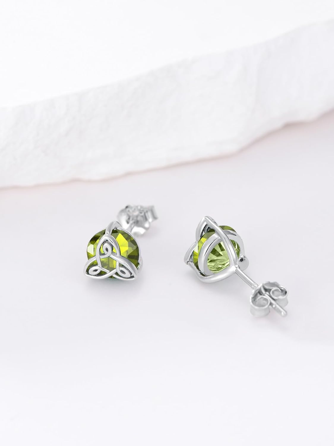 Seiyang Celtic Claddagh Earring 925 Sterling Silver Claddagh Hoop and Stud Earrings with 12 Months Birthstone Celtic Irish Lucky Jewelry Gifts for Women
