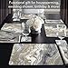 Cala Home Quartz Premium Decorative Hardboard Tabletop Placemats 4-Pack Manufactured in The USA Heat Tolerant and Easily Wipes Clean