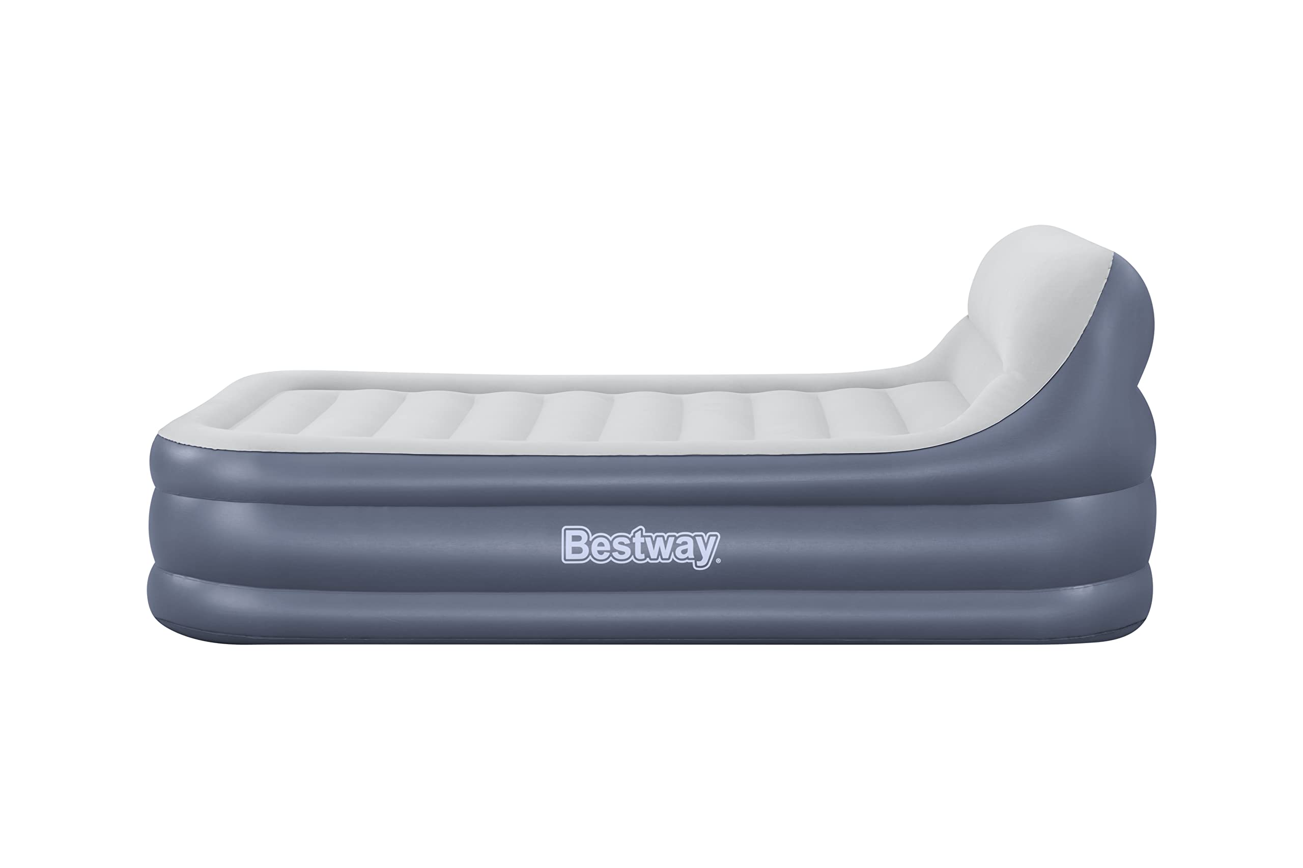 Bestway 89" x 60" x 33"/2.26m x 1.52m x 84 cm Tritech SleekFlow Headboard Air Mattress Queen Built-in AC Pump