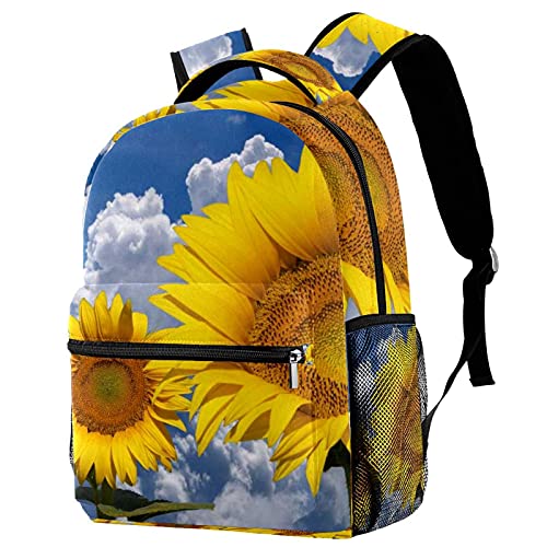 Sac à dos fleurs d'hélianthus léger et robuste pour filles et garçons