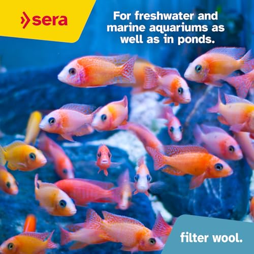 Image of Mechanical Pre-Filter for Enhanced Aquarium Water Clarity | Reusable | sera Filter Wool | Compatible with All Filters | for Fresh & Saltwater Tanks | Easy Maintenance | High Capacity