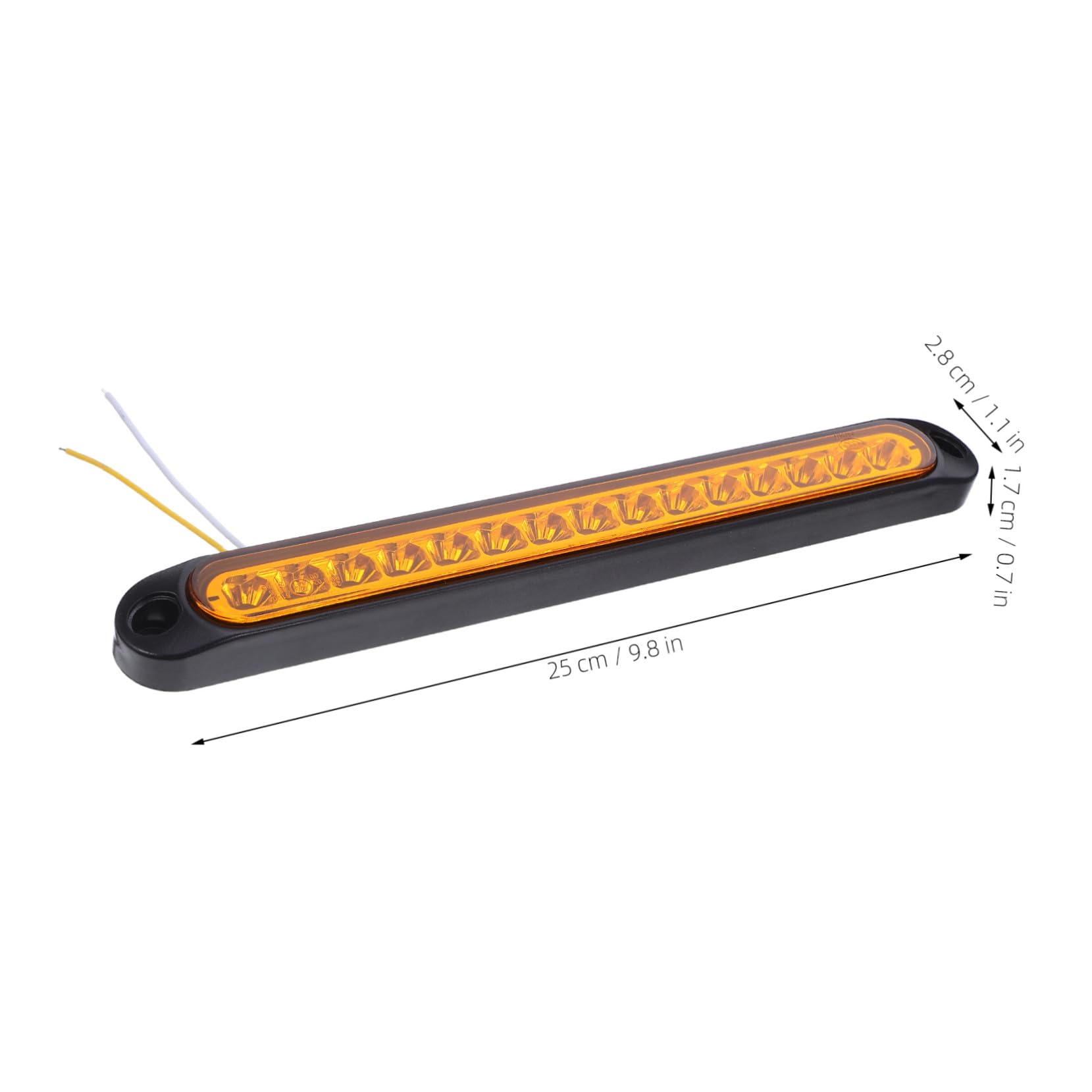 4 Piezas Luces Traseras LED Rectangulares para Remolque LED Rojo y Amarillo Impermeables Luces Freno Señal Marcha para Camión Rv Barco