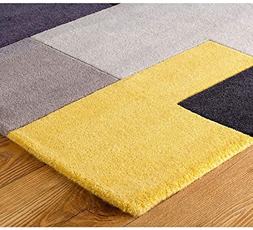 Image of Mordern Design Handmade Tufted Carpet Pure Woollen Export Quality Carpet for Living Room, Bedroom Hall [ Size 8 x 8 Round, Color Multi A3 ]