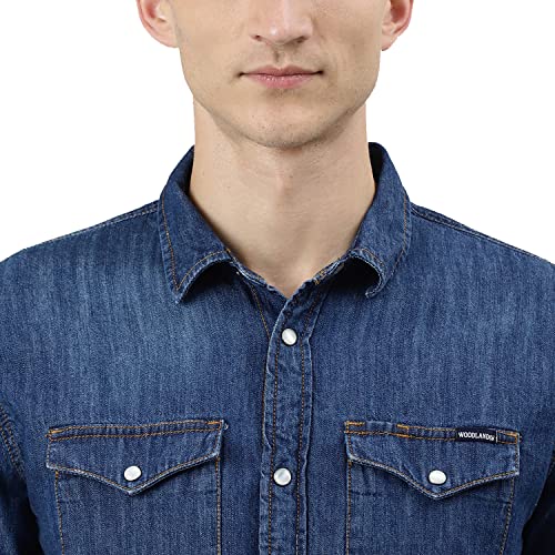 Image of Woodland Men's Cotton Solid Shirt